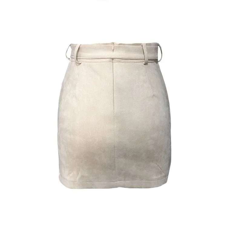

Summer Spring Women Sexy High Waist Bodycon Mini Skirts Fashion OL Bandage Belted Solid Cross Pencil Skirt Clothes High Street