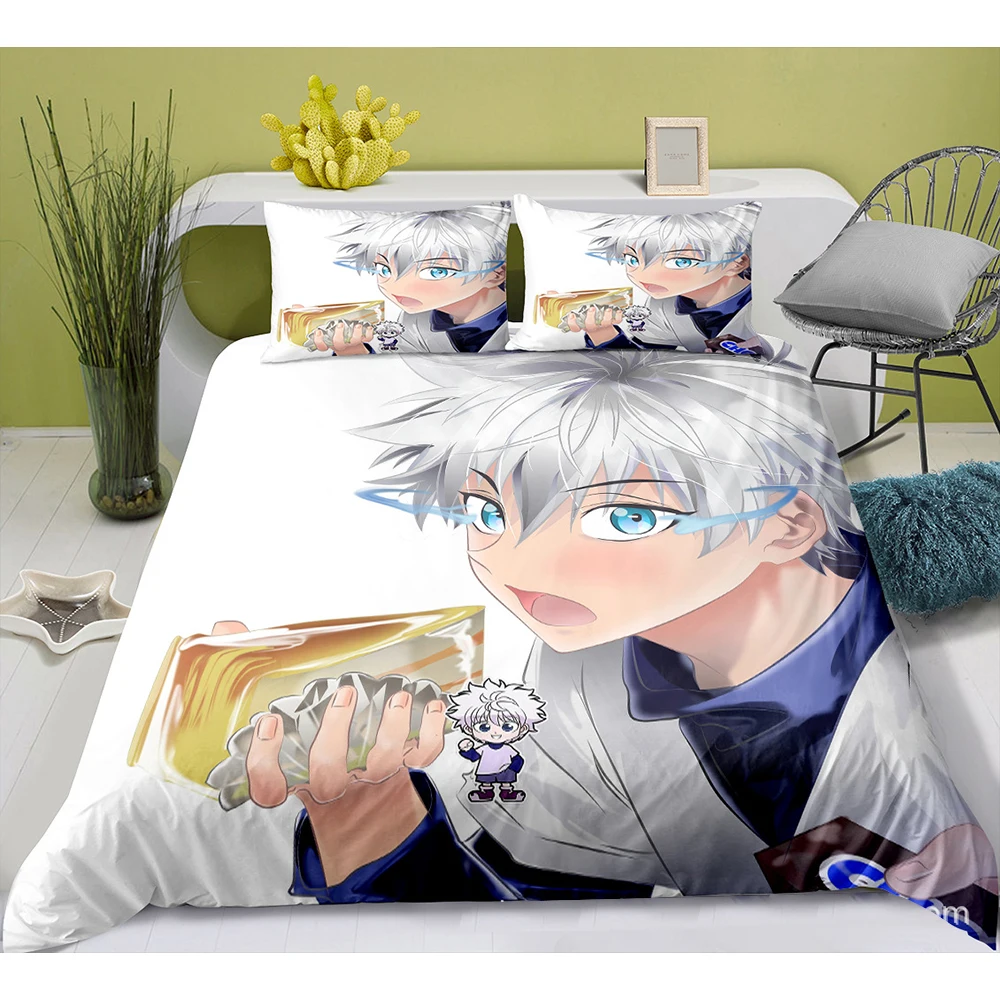 

Home Anime Hunter X Hunter 3Pcs 3D Print Decorate Bedding Set Duvet Cover and Pillowcases Microfiber for Kids Anime Boys
