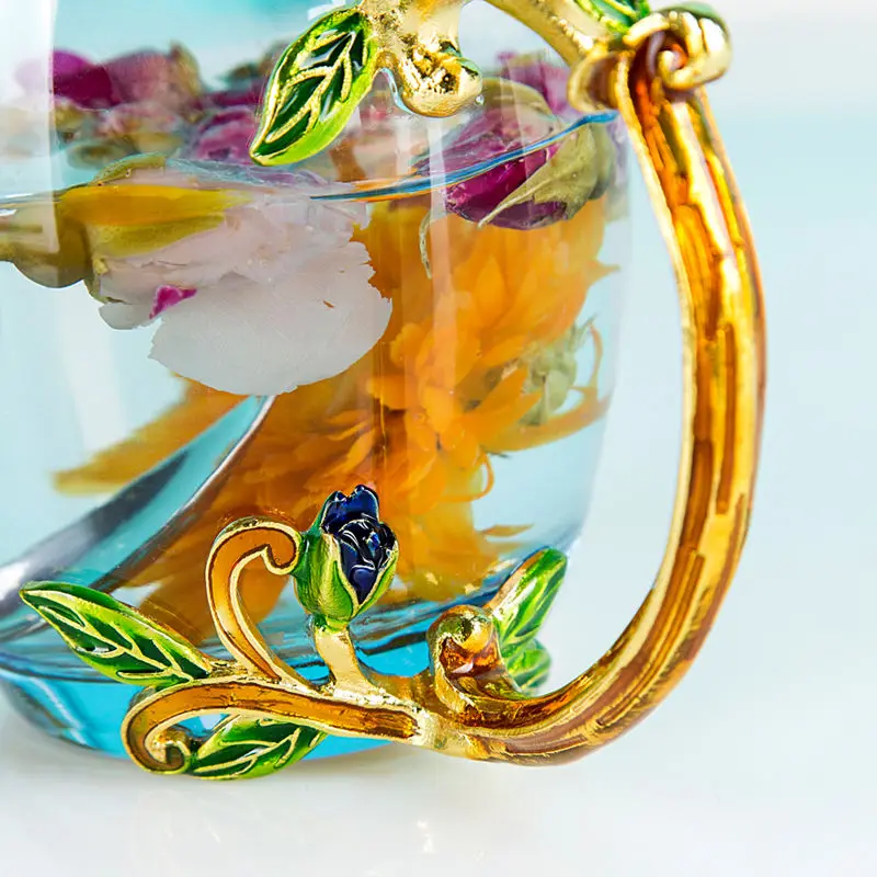 Роза из эмалированного стекла домашняя чашка для питьевой воды и чая Офисная