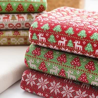 colorful thick needle jacquard knitted fabric christmas sewing fabric for diy dolls clothing or home textile decoration tj1302
