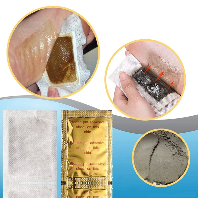 10 штук в партии Фольга упаковка Пластыри для умывания с экстрактом бамбука Detox Pad