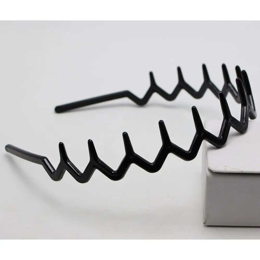 Обруч для волос волнистый унисекс Модный черный спортивный головной убор с