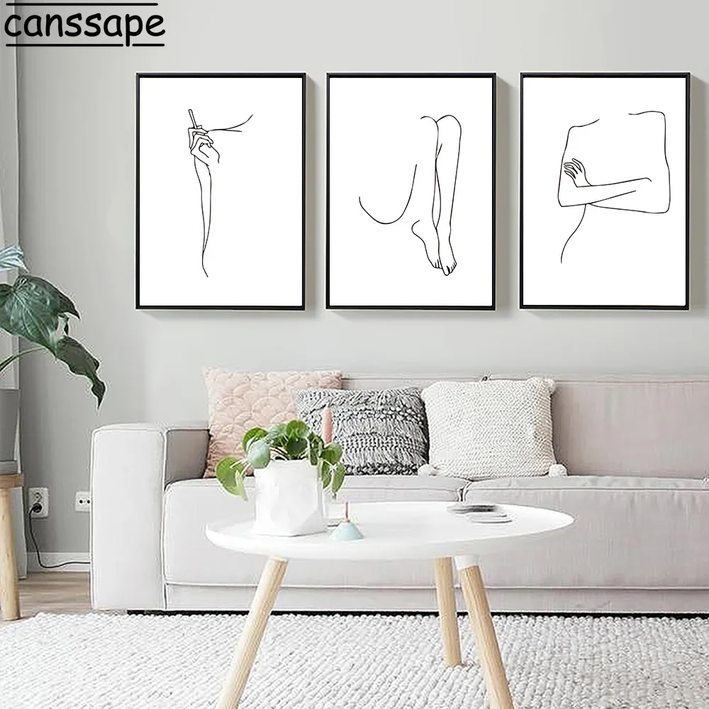 Абстрактная Женская Живопись на холсте рисование настенное искусство