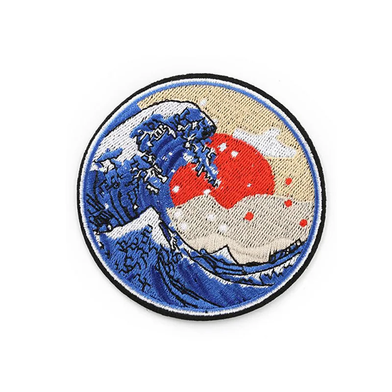 1 шт. круглые вышитые волнистые нашивки в стиле панк для одежды аксессуары