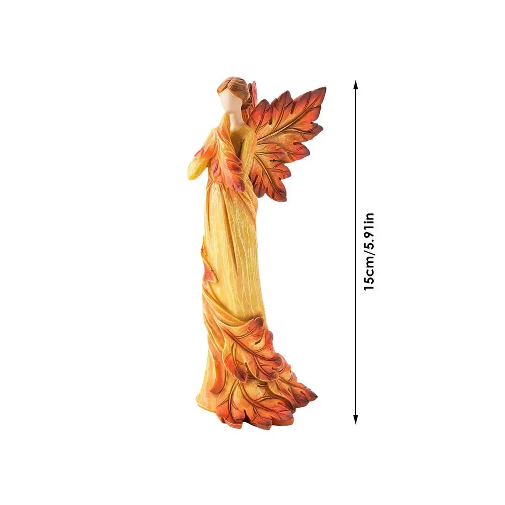 Молитвенный ангел скульптура Осеннее украшение ручная роспись креативная