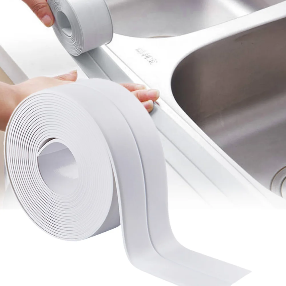 Kitchen Bathroom Shower Sink Bath Sealing Strip Tape PVC Self Adhesive Waterproof Wall Sticker Toilet Crack Corner | Дом и сад