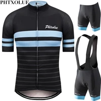 phtxolue pro men cycling clothing set cycling jersey bike clothes mountain breathable anti uv mtb bicycle wear shirt suit