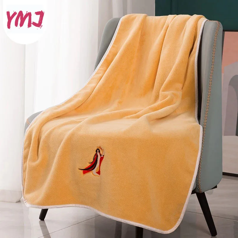 Микрофибра Полотенца из Корал флиса для волос утолщенной национальная прилив