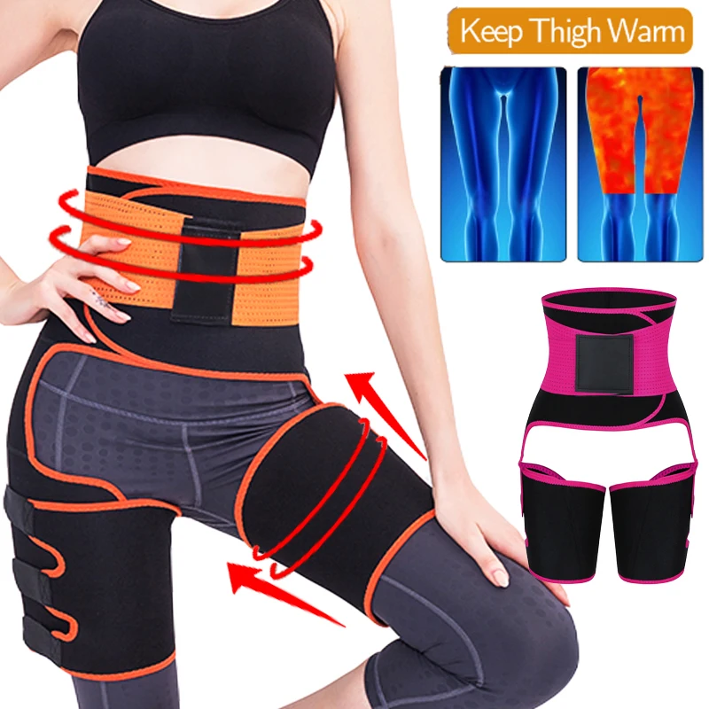 Neoprene Waist Trainer Sweat Slim Thigh Trimmer Leg Shaper Slimming Belt Shapewear For Weight Loss Body | Женская одежда