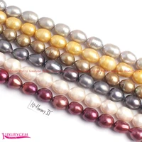 natural freshwater pearl loose beads stone high quality 10 11mm oval shape diy necklace jewelry accessories 38cm wj425