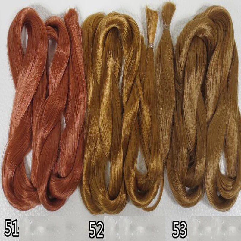 Парик из мягких волос для кукол 100 см ярких цветов | Дом и сад