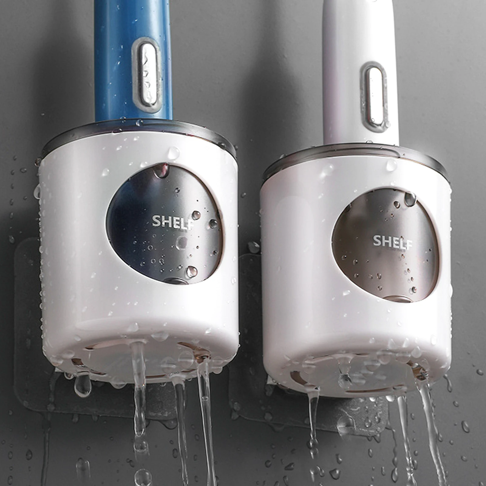 

Wall-mounted storage box, bathroom storage rack, toothbrush holder, punch-free storage box, suction wall bathroom accessories