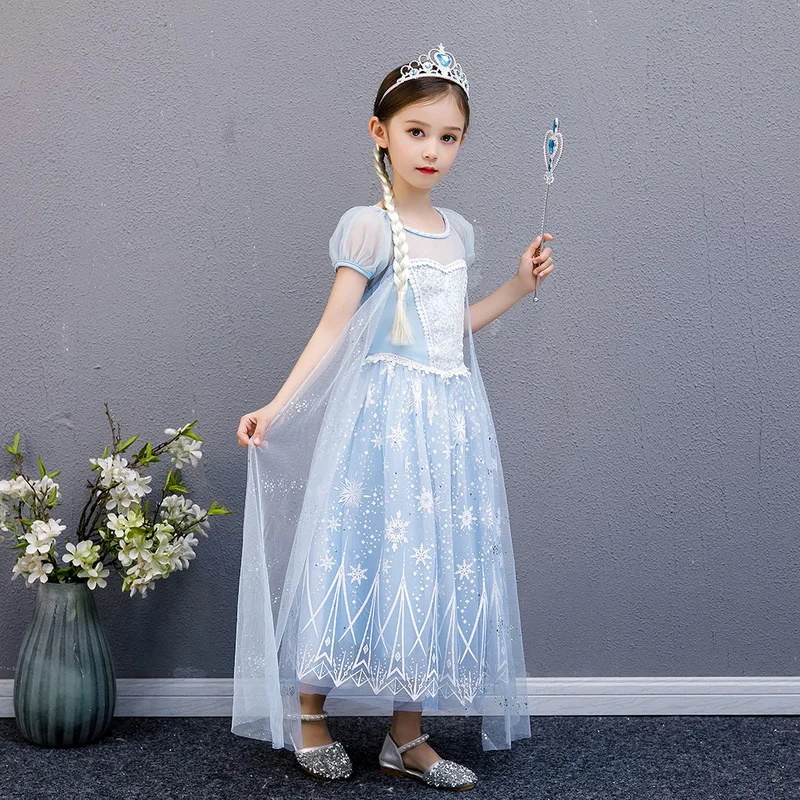 Обувь для девочек костюм принцессы Снежная королева одевания с накидкой