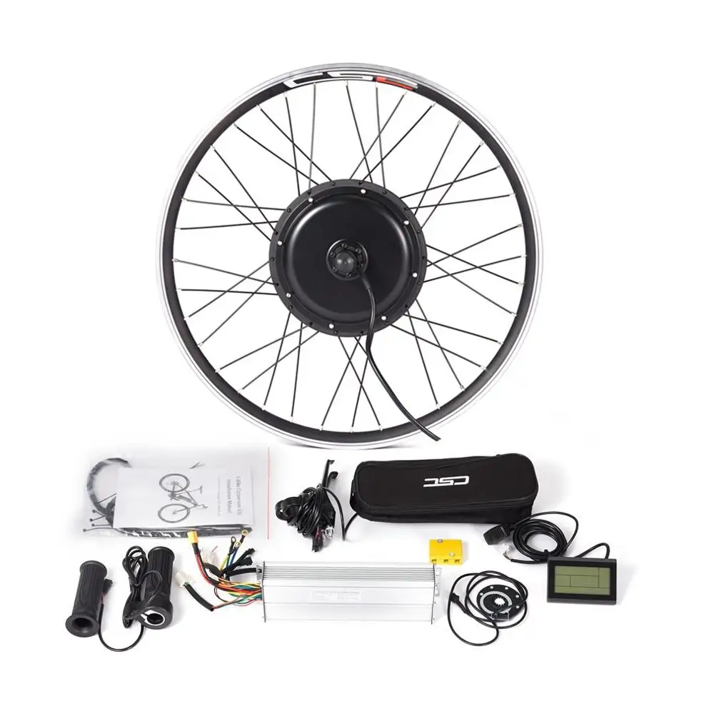 Rear Kit No Battery 36V 250W MTB E-bike Conversion Kit with Brushless Hub Motor LCD3 Display+36V 10Ah Lithium Battery+Double Layer Luggage Rack - Цвет: Rear Kit No Battery