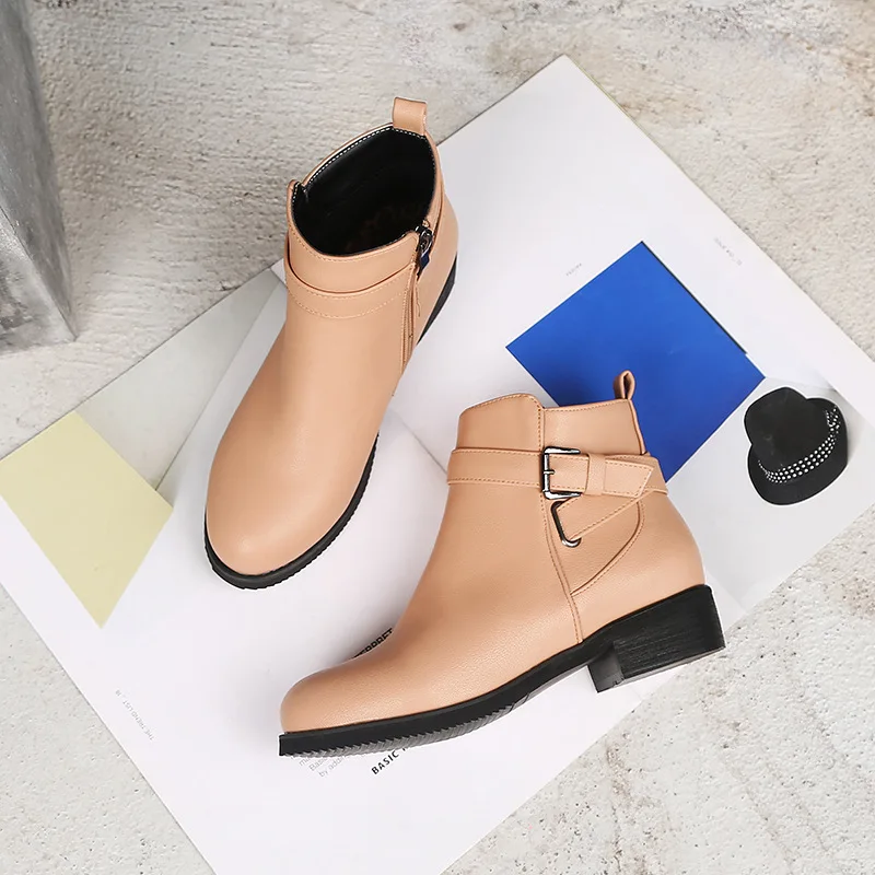 Женские блестящие ботинки на низком каблуке с круглым носком размеры 43 42 3 | Обувь