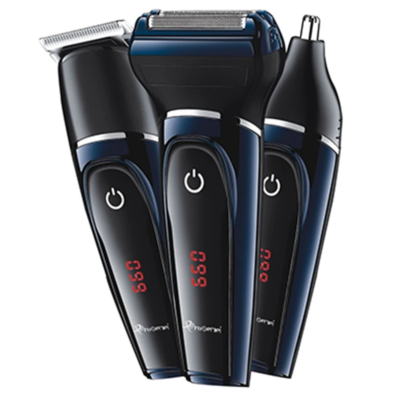 Для Мужчин's 3in1 электробритва для очистки Уход за кожей лица Триммер носа волос