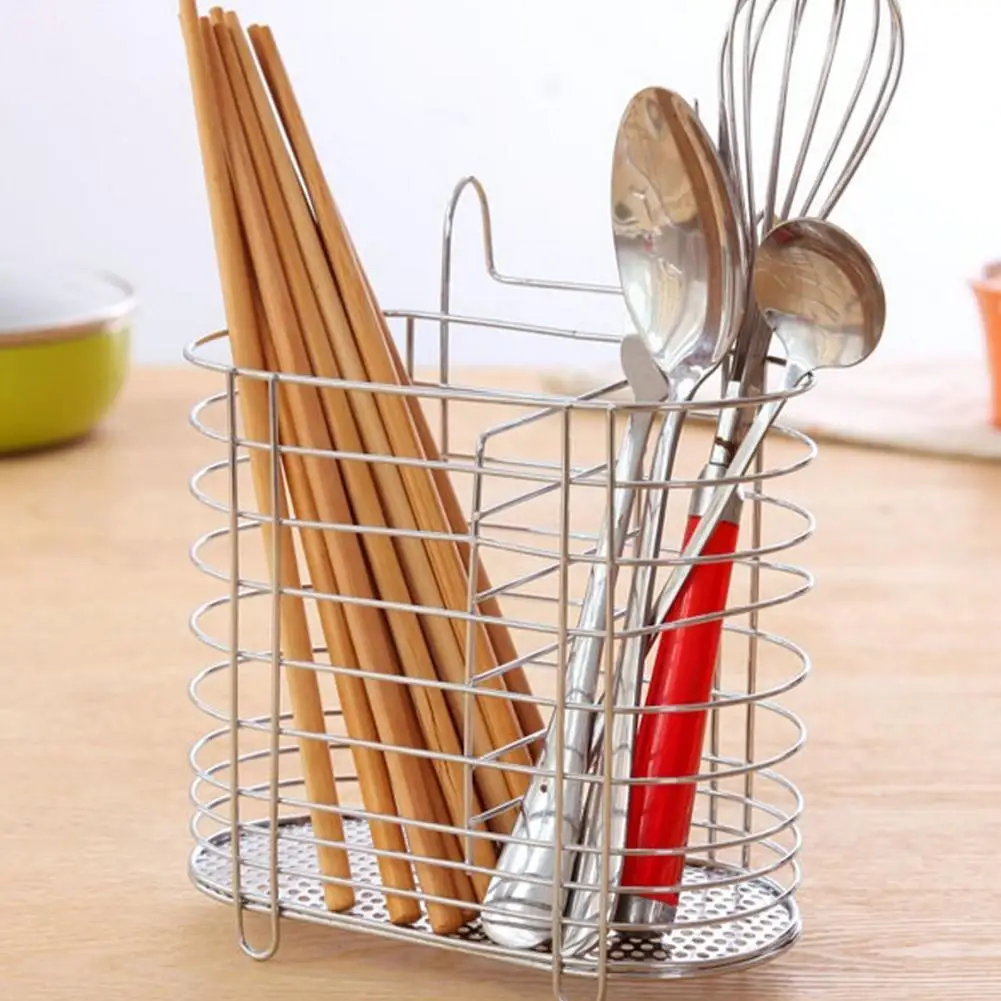 

Spoon Fork Chopstick Storage Holder Double Layer Cutlery Multifunctional Drain Rack Storage Rack Racks Organizer For Kitche L5N4