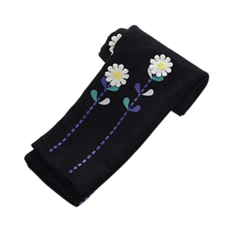 От 2 до 7 лет леггинсы для девочек брюки принцессы с милыми цветами детей Теплые