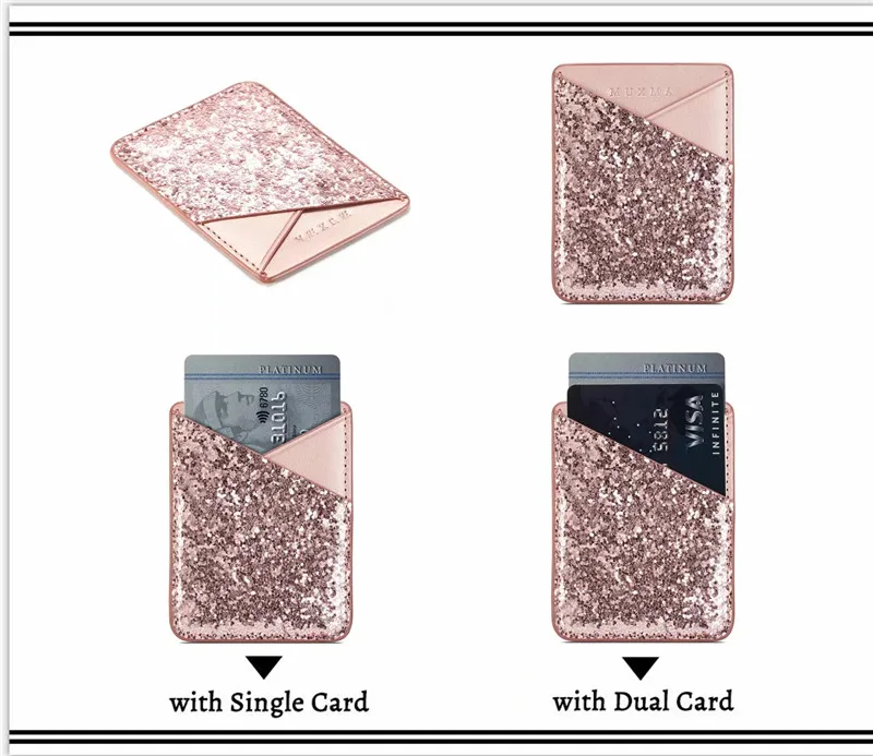 Задняя крышка Fundas Coque 3M клейкая блестящая наклейка ID Кредитная карта карман