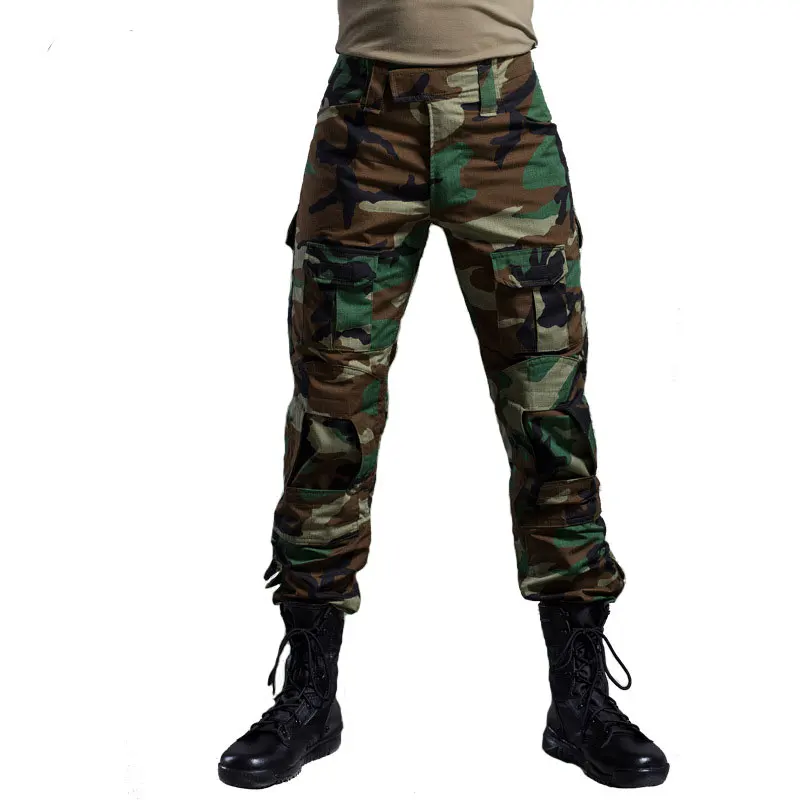 Jungle camo Тактические камуфляжные брюки мужские военные брюки карго армейские страйкбол Пейнтбол Боевой Камуфляж Охотник черные рабочие брюки рабочие без подкладки - Цвет: Jungle camo