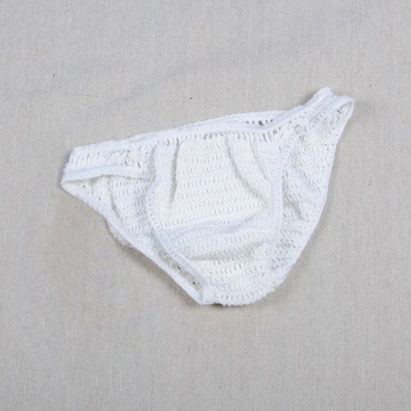 Женское вязаное хлопковое бикини ручной работы ажурные купальники нижнее белье