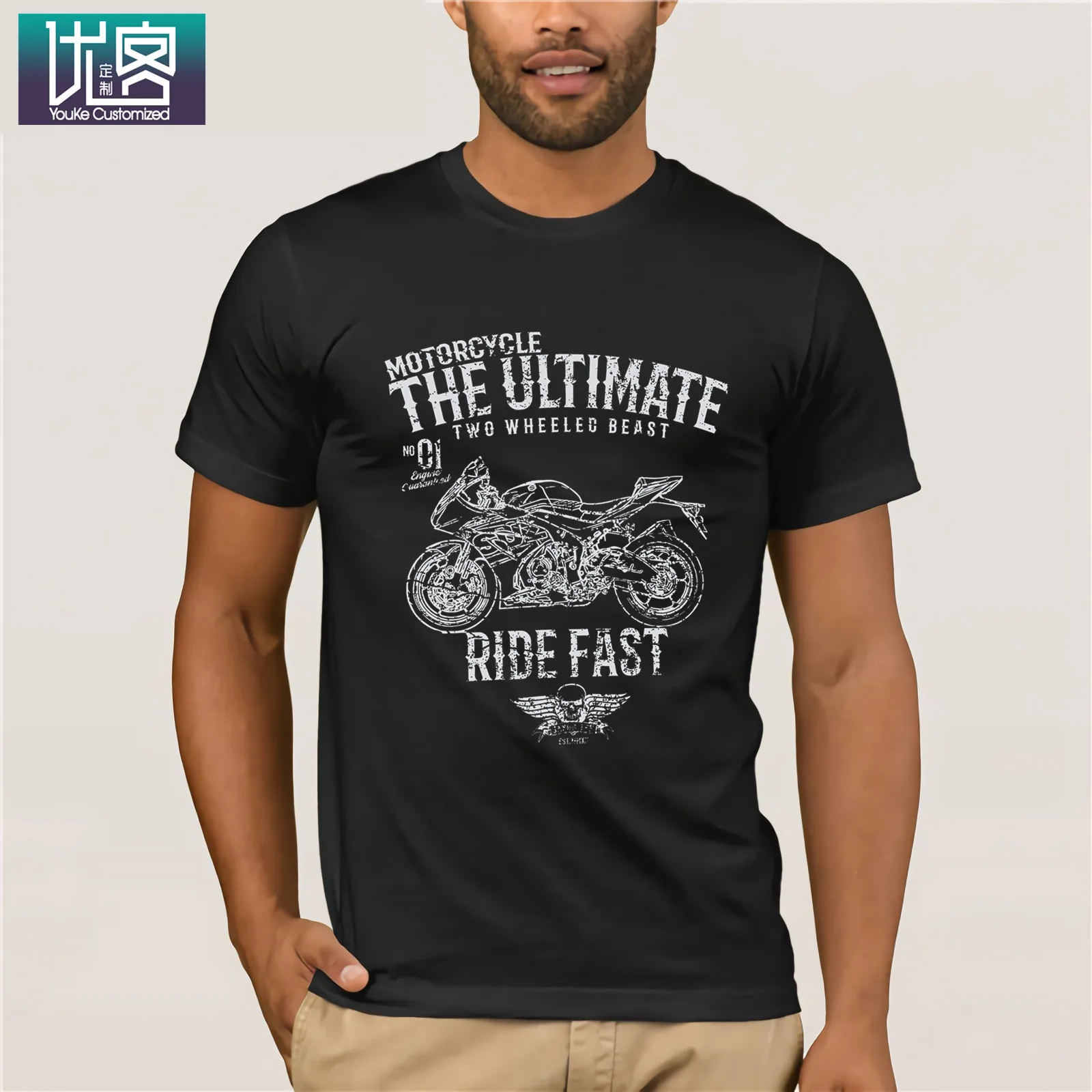 Потрясающая футболка Suzuki Gsxr 1000 R 2017 с рисунком мотоцикла популярная круглым