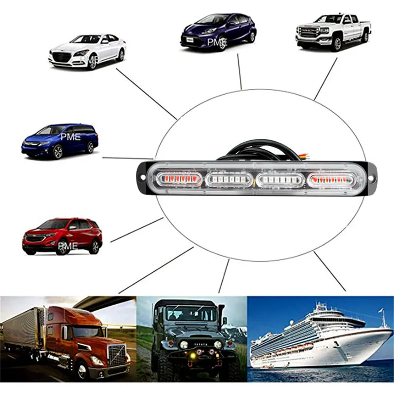 Аварийный стробоскоп 24 светодиода полицейские боковые огни s 12 В/24 В