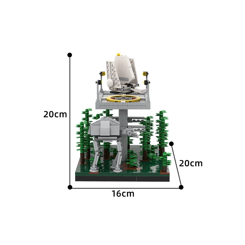 

Buildmoc Space Wars Imperial Military Base Battle of Endor AT-AT Walker and Imperial Shuttle Spaceship Building Blocks Kid Toys