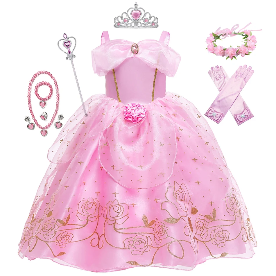 Robe de princesse d'été pour fille  vêtements de fête fantaisie pour fille  Costume de carnaval de