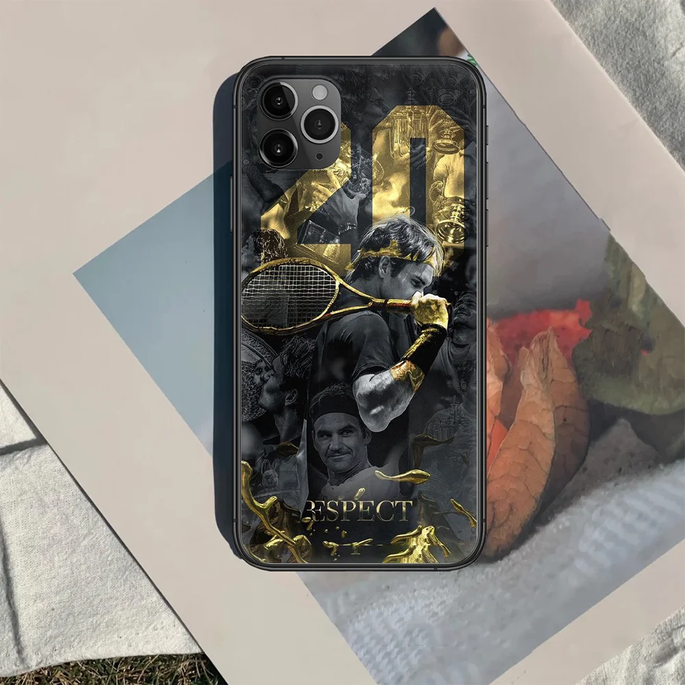 

Federer Tennis Phone Case Cover Hull For iphone 5 5s se 2020 6 6s 7 8 12 mini plus X XS XR 11 PRO MAX black Prime Silicone Back