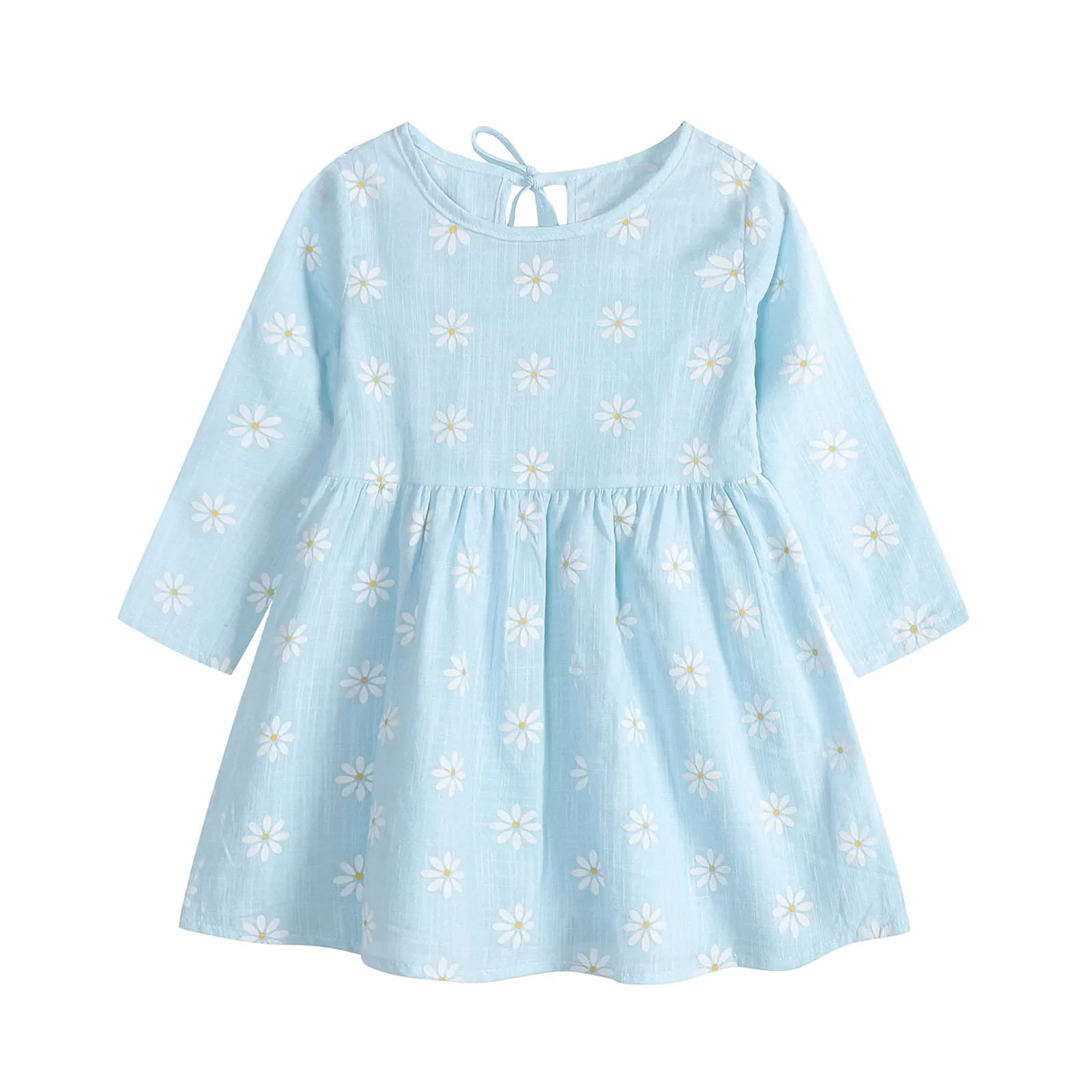 18M-6Y Spring Autumn Toddler Kids Baby Girls Princess Dress For Daisy Printed Cotton Dresses Fashion Children's Clothing | Детская