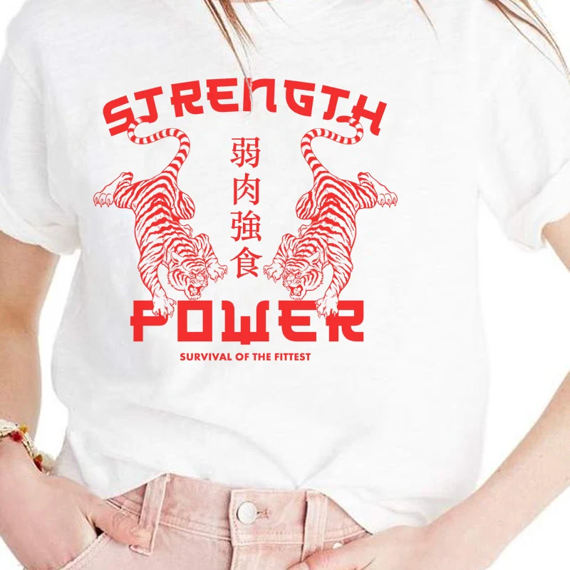 

С принтом в виде тигра Тканевая обувь в стиле Харадзюку; В винтажном стиле; С принтом Футболка женская детская короткая футболка с героями и...