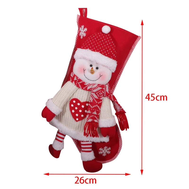 

4 Pcs Christmas Stockings & 25 Pcs Icicle Ornaments Christmas Tree Decorations