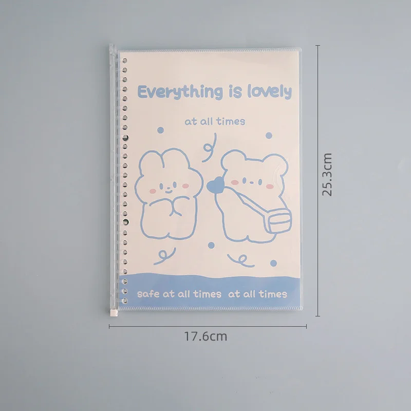 

B5 30 Pages Lined Planner Kawaii Journal Spiral Notebook with PVC Hardcover School Office Supplies Stationery for School 2021
