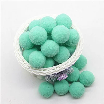 30mm 09green Мульти размер белый розовый синий помпоны куклы DIY одежды материал ручной работы мягкие пушистые Помпоны мяч детские игрушки «сделай сам» Аксессуары 10 г - Цвет: 30mm 09green