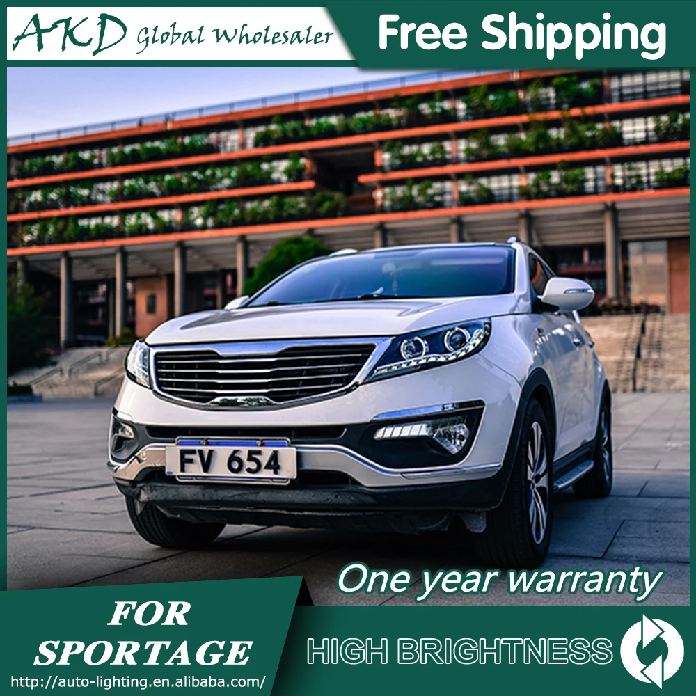 Автомобильный Стайлинг для Kia Sportage R 2011 2014 светодиодный фонарь ДХО Биксеноновая