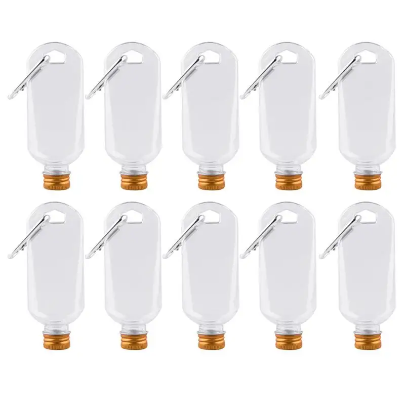 10 шт. ручная дезинфицирующая бутылка с крючком портативная многоразовая