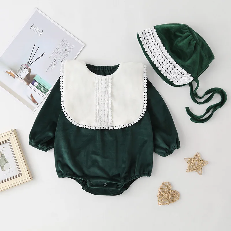 

Комбинезон для маленьких девочек на осень и весну, комбинезон для маленьких девочек, комбинезон с длинным рукавом и кружевом для маленьких ...