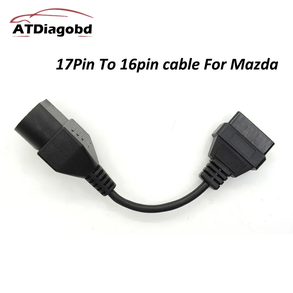 Для Mazda 17 Pin к OBD 2 II кабель 16 разъем диагностический инструмент адаптер