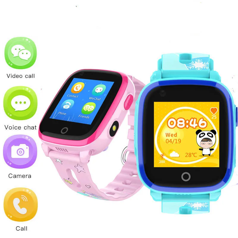 Детские Водонепроницаемые Смарт часы 4G GPS WIFI отслеживание видео голосовые вызовы