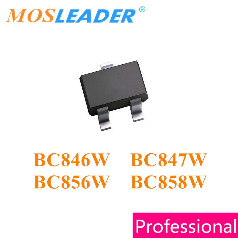 Транзисторы NPN PNP Mosleader BC846W BC847W BC856W BC858W SOT323 3000 шт. сделано в Китае высокое качество |