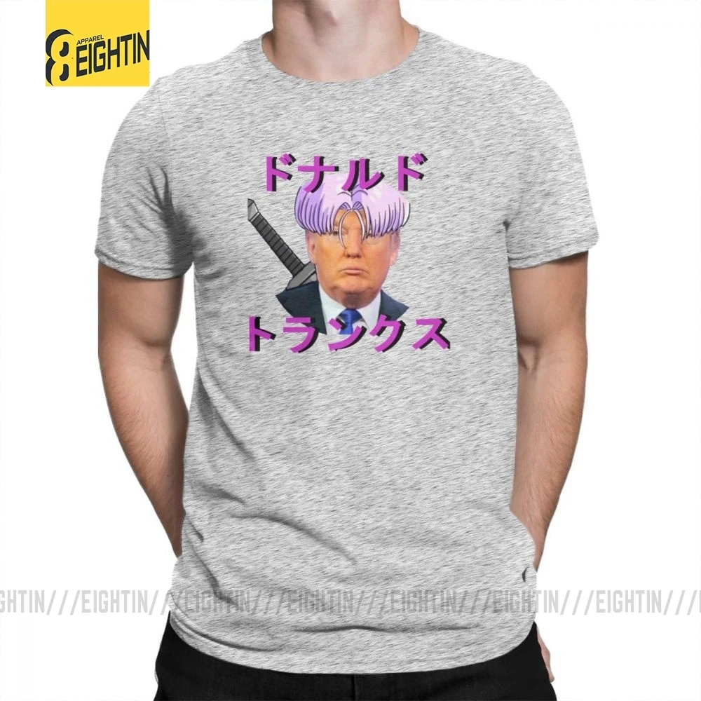 Vaporwave футболки Donald J trunks Футболка Мужская Высокое качество футболки с коротким рукавом большой размер хлопок смешной Стильный плюс - Цвет: Серый