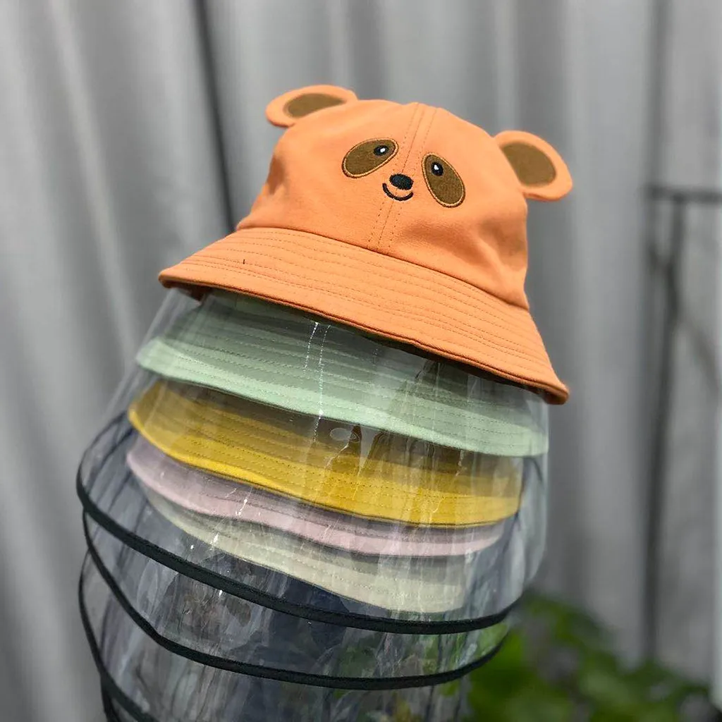 Cap Anti-spitting Protective Hat Dustproof Cover Cartoon Kids Boy Girl Fisherman Eye Protection Flu Air Pollution C140# | Детская одежда