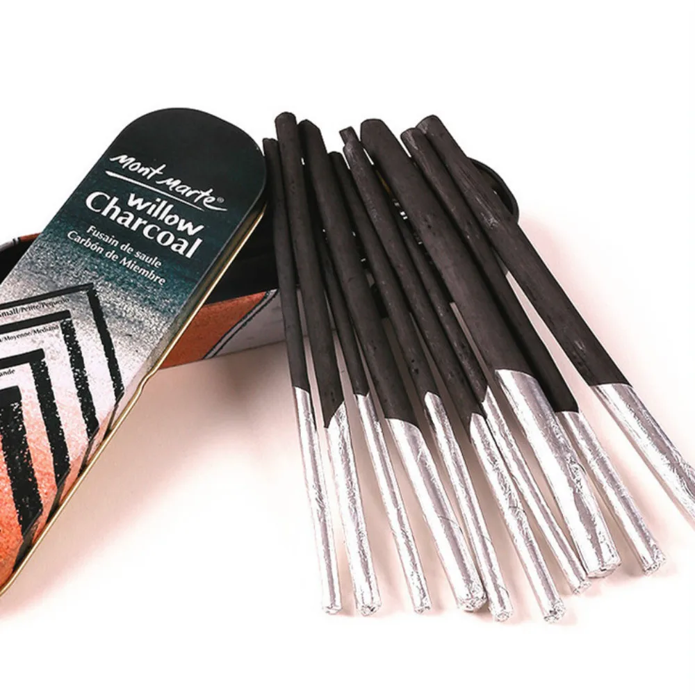 

10 шт./кор. художника уголь Стик ивовой лозы темно-серые юбки-карандаш черного цвета угля эскиза эскизная ручка для рисования товары для руко...