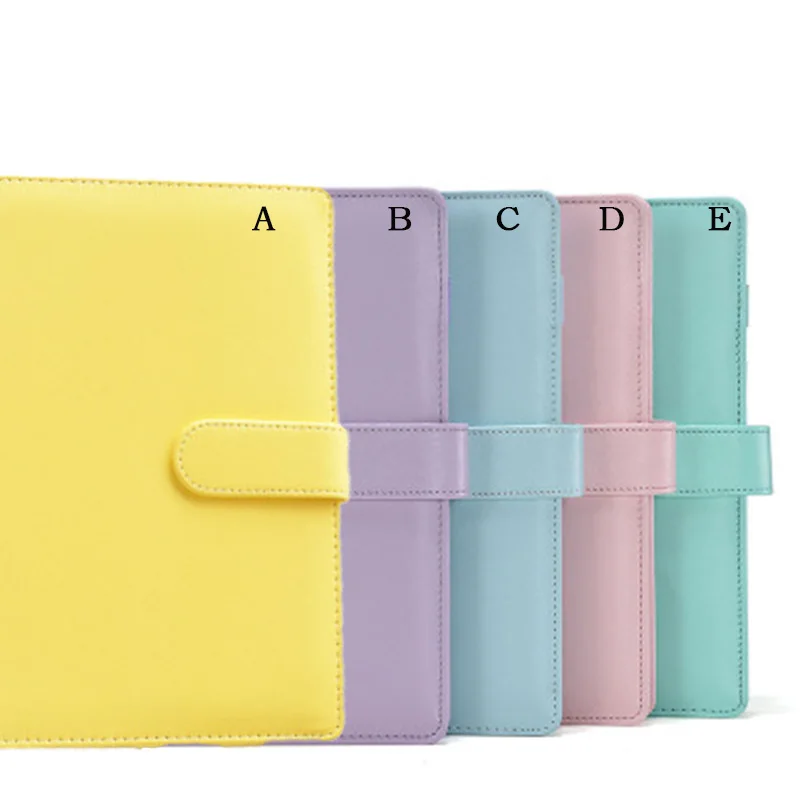 Оптовая продажа Новое поступление А6 кожаный блокнот Макарон переплет