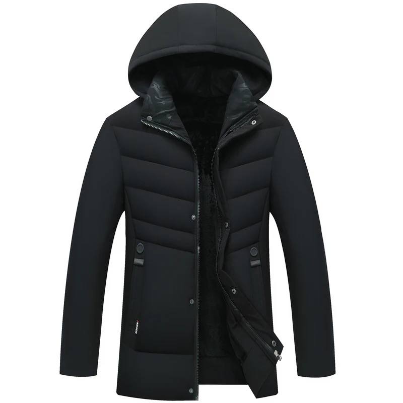 Winter Jacket Men Thicken Warm Parkas Hooded Fleece Overcoats Casaco Masculino Casual Outwear Clothes J640 | Мужская одежда