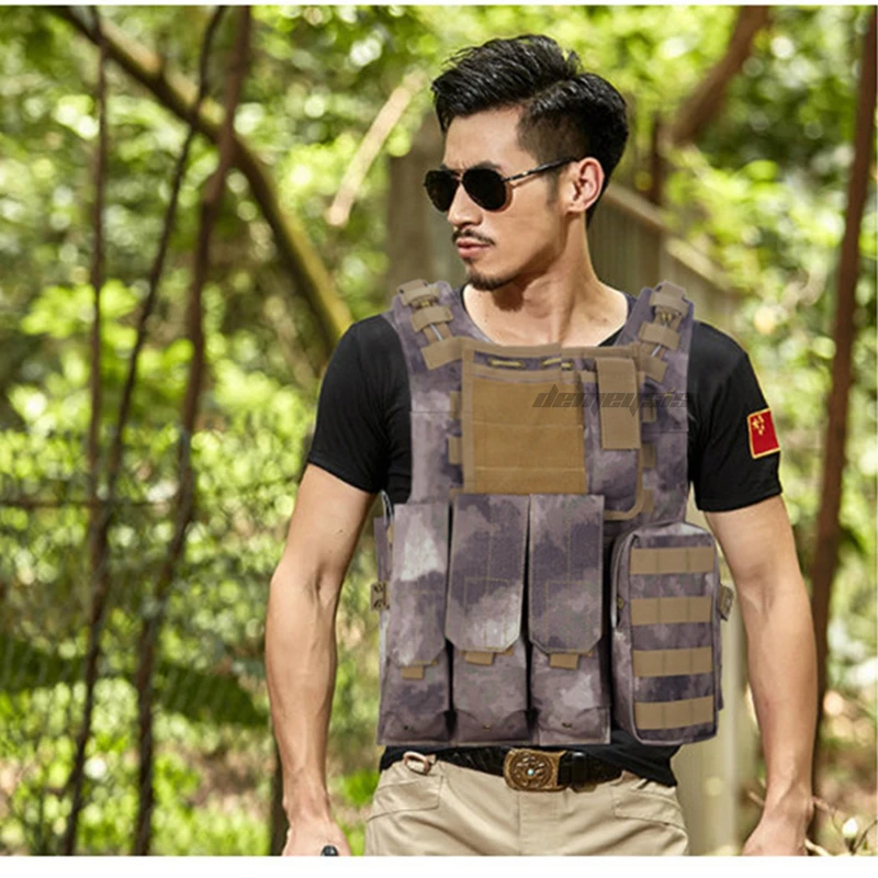 

Army Tactical Protective Vest Plate Carrier Military Airsoft Paintball Molle Vest Detachable Hunting Shooting Vest Waistcoat