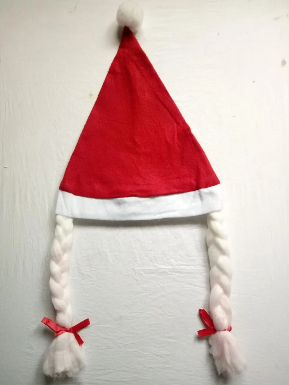 10 шт./лот Рождественские декоративные шапки с плетеным шариком детское платье