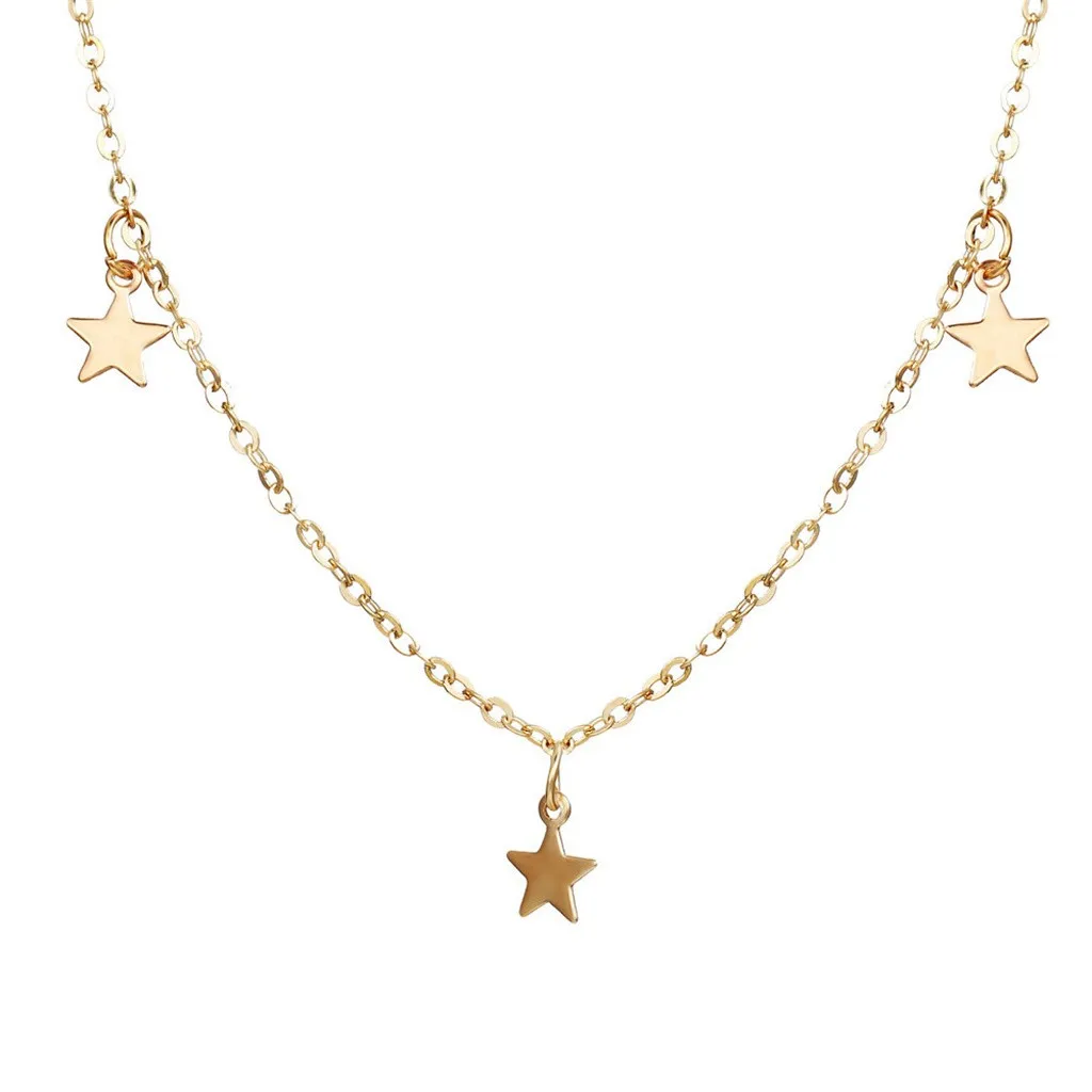 Простое ретро ожерелье из сплава с цепочкой длиной до ключиц | Украшения и