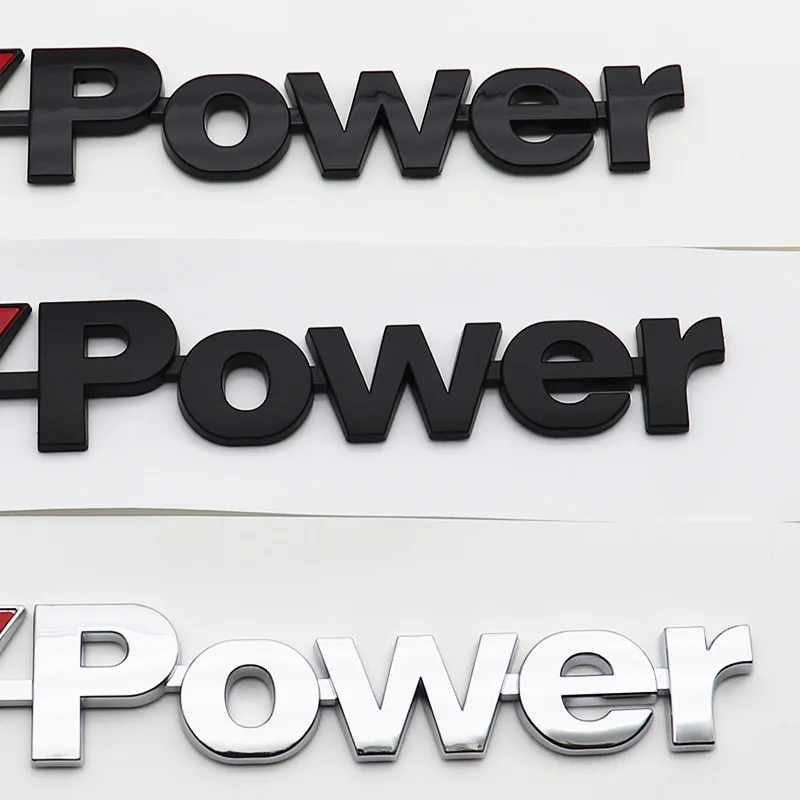 Наклейка на задний бампер, заднюю дверь или багажник автомобиля с логотипом из ABS-пластика 3D POWER.